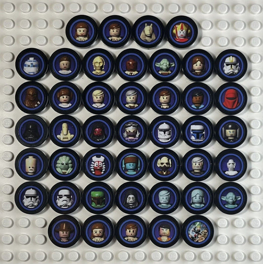 LEGO Star Wars The Complete Saga Video Game Minifigure Tokens 2007 (Set of 44)