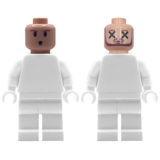 LEGO Star Wars The Complete Saga Qui-Gon & Obi Wan Custom Minifigure Heads