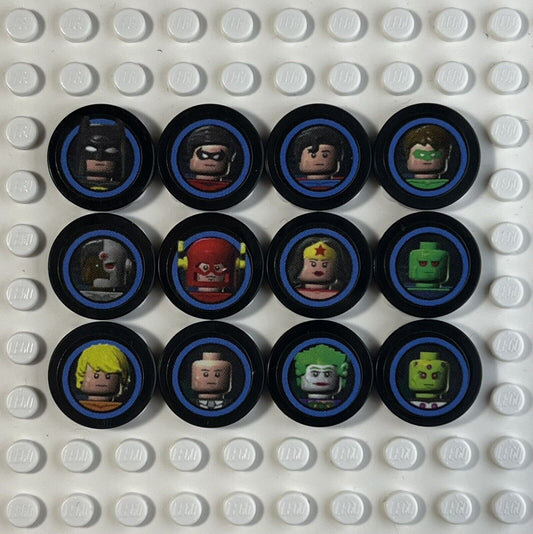 LEGO Batman 2 DC Super Heroes Video Game Minifigure Tokens 2012 (Set of 12)