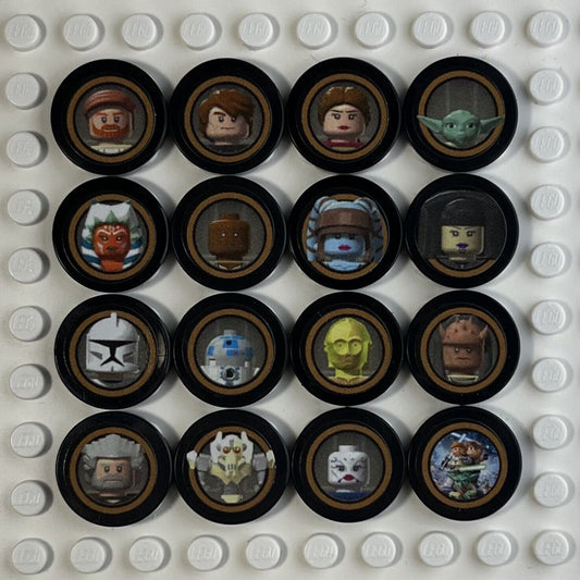 LEGO Star Wars III The Clone Wars Video Game Minifigure Tokens 2011 (Set of 16)
